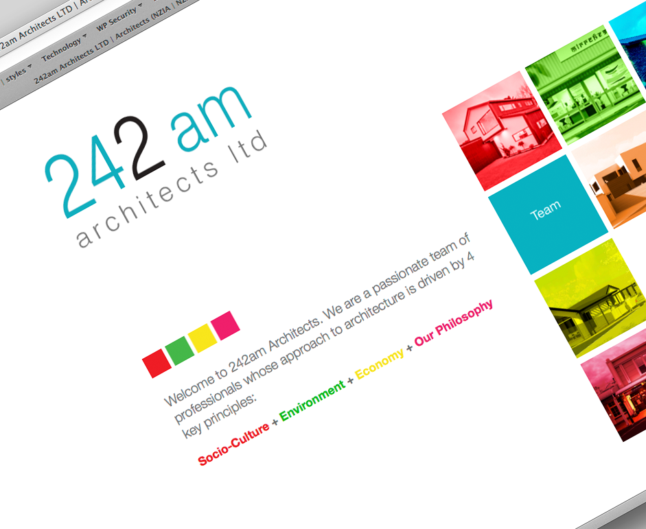 242am Architects website design